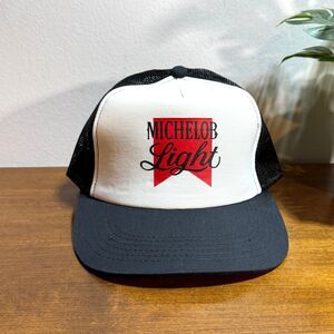Vintage Michelob Light Snapback Hat Baseball Cap Adjustable Trucker Mesh
